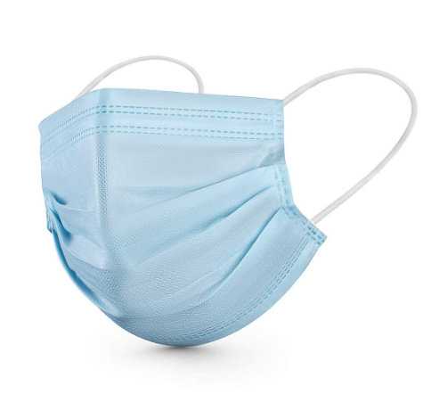 Disposable 3-Ply Surgical Face Masks in Blue | Breathable Medical Dental Mouth Cover for Men & Women